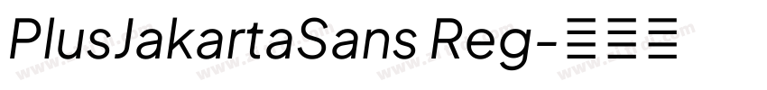 PlusJakartaSans Reg字体转换